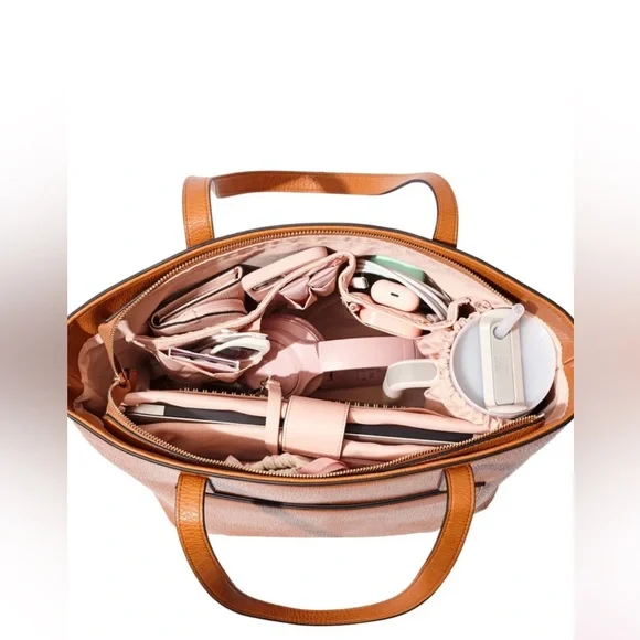 Poppy & Peonies GO-GETTER TOTE COGNAC - Picture 9 of 9